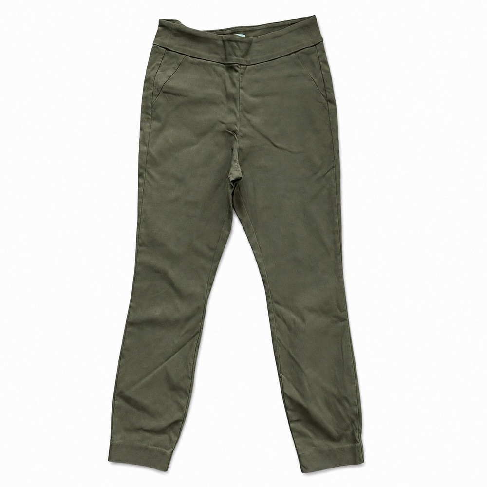 Camber & Grace Womens Small Olive Green Pull On Slim Leg Stretch Twill Pants